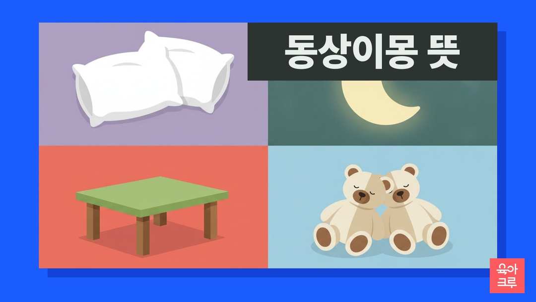 동상이몽 뜻 일러스트