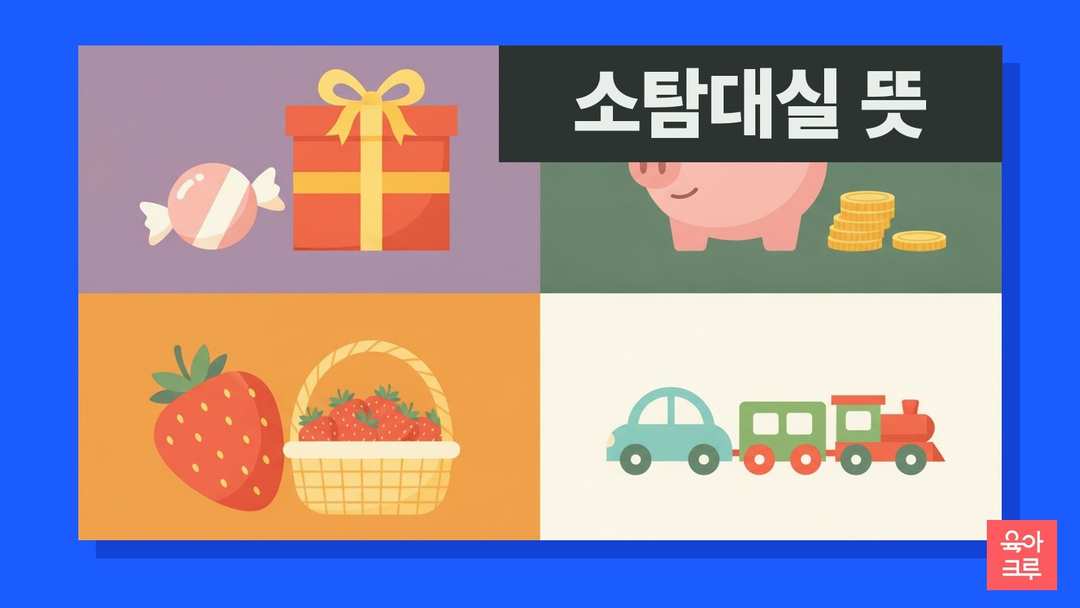 소탐대실 뜻 일러스트