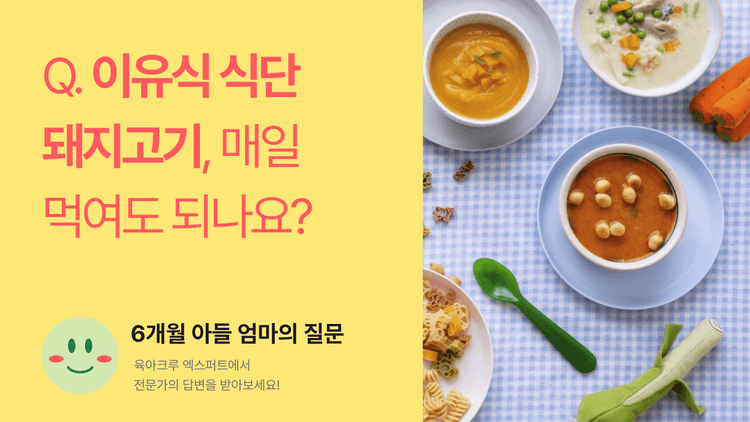 Q. 이유식 돼지고기, 매일 먹여도 되나요?