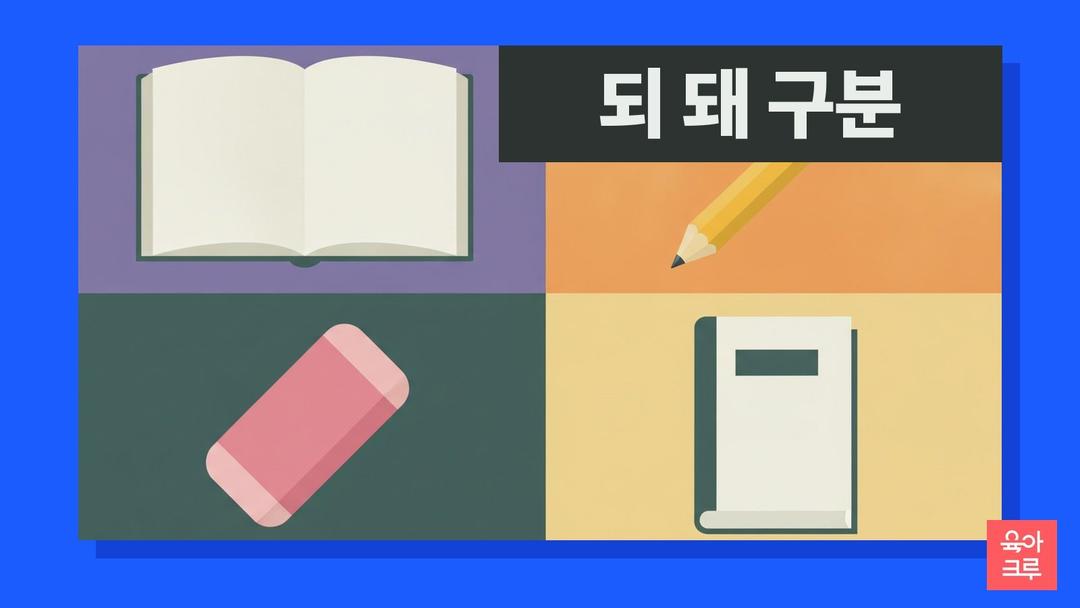 되 돼 구분, 안 돼 안 되 차이와 되어로 바꿔 보는 구별법·예문