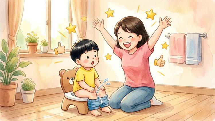 만화로 보는 아기 배변훈련! 기저귀 떼는 시기와 방법