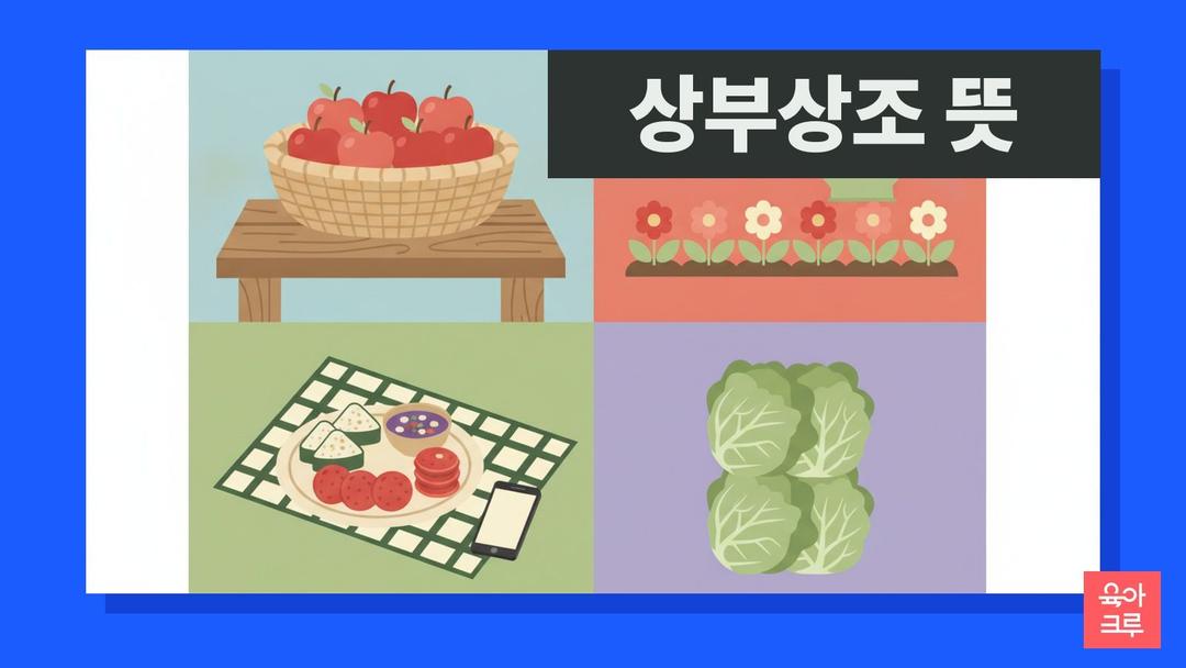 상부상조 뜻, 상부상조 한자 풀이와 예문·반대말
