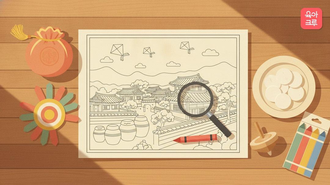설날 숨은그림찾기 도안 pdf 무료, 한복 떡국 명절 쉬움부터 아주 어려움까지 7장 정답 포함