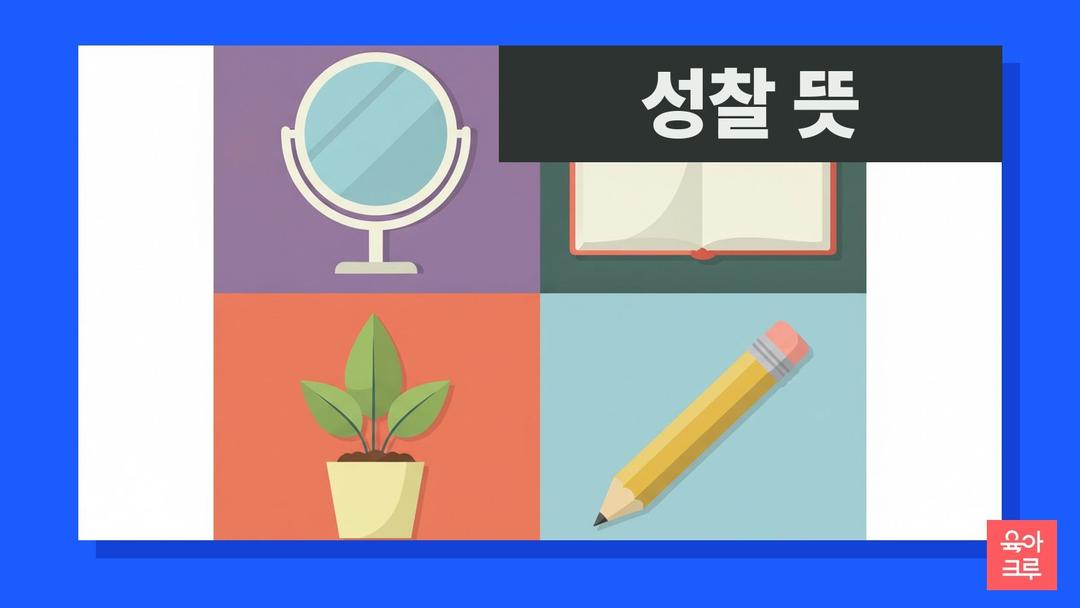 성찰 뜻, 자기의 마음을 반성하고 살핌, 자아성찰·자기 성찰과 성찰하다