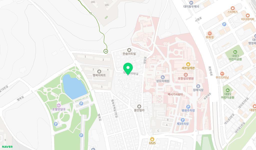아이누리어린이집 위치 지도