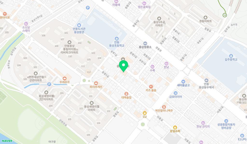 용상제일어린이집 위치 지도