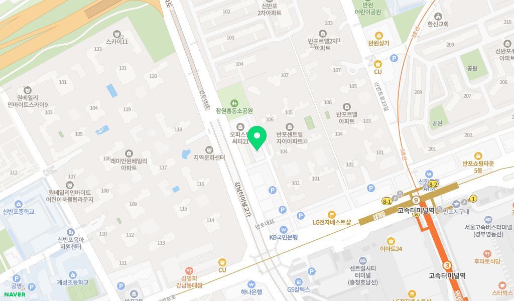 서초남서울어린이집 위치 지도
