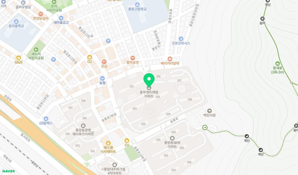 동부숲속어린이집 위치 지도