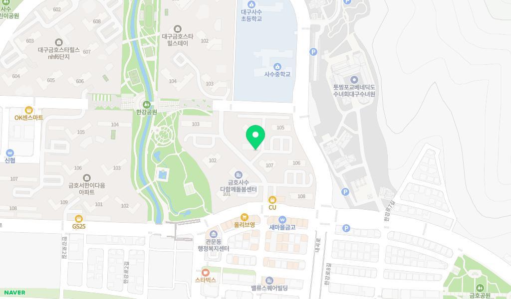 금호천년나무어린이집 위치 지도
