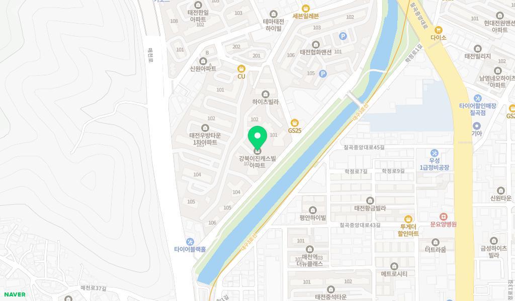 캐스빌 숲 어린이집 위치 지도