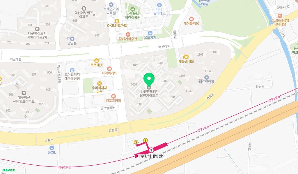 사복행복마을 어린이집 위치 지도