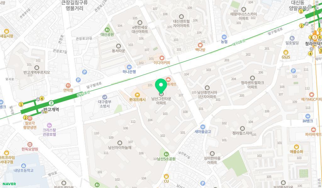 그린숲어린이집 위치 지도