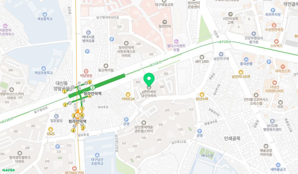 남산이편한어린이집 위치 지도