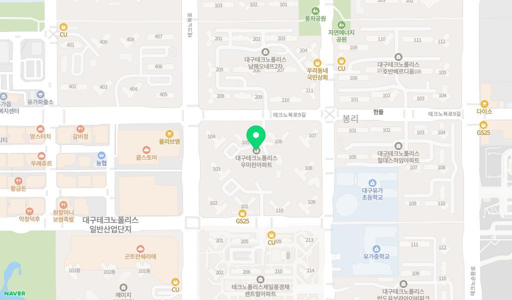 우미린더포레스트어린이집 위치 지도