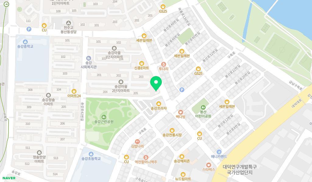 송강어린이집 위치 지도