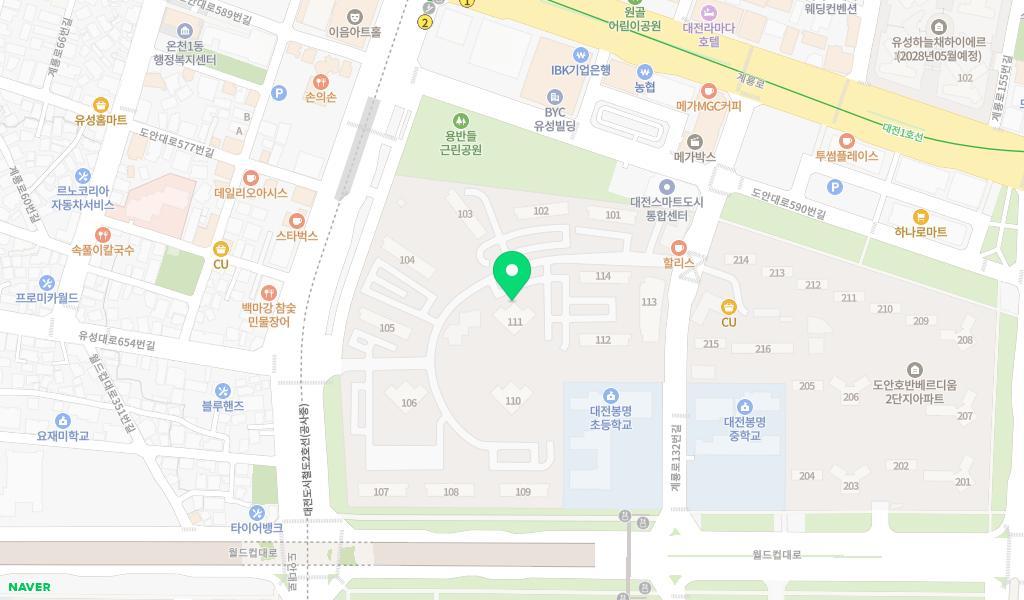 도안어린이집 위치 지도