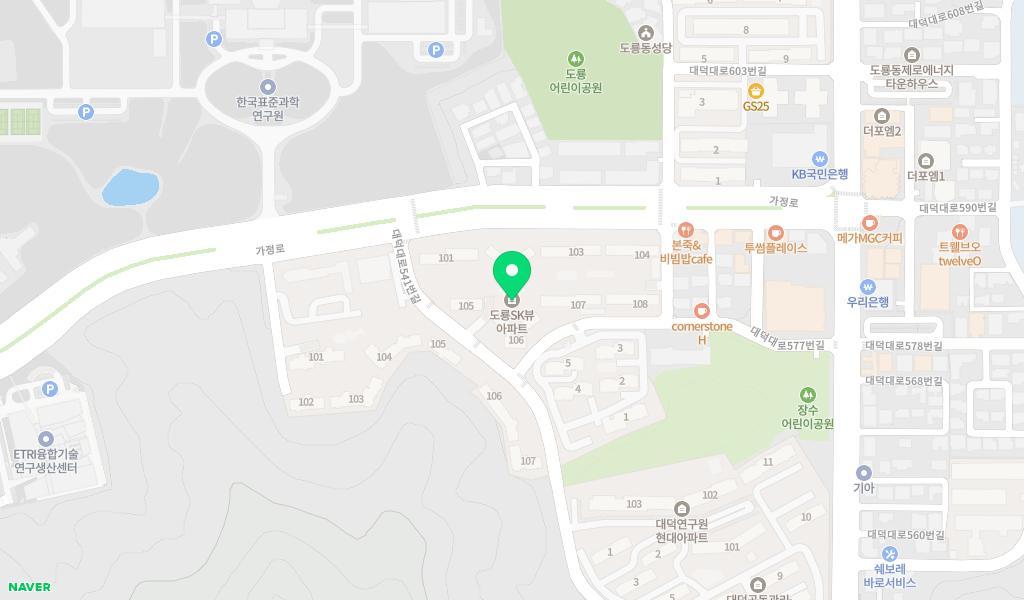 도룡키즈웰어린이집 위치 지도