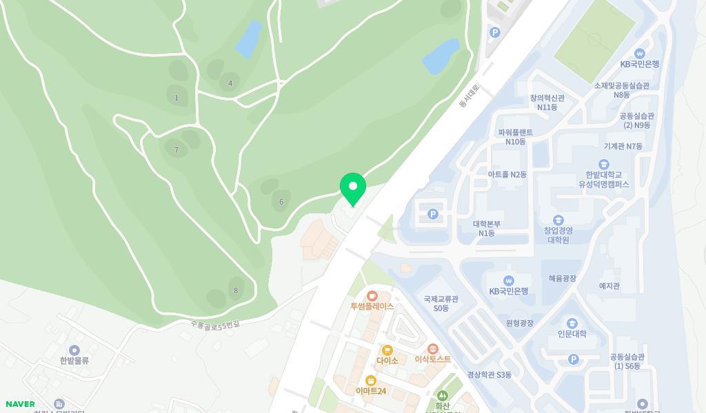 국립한밭대학교어린이집 위치 지도