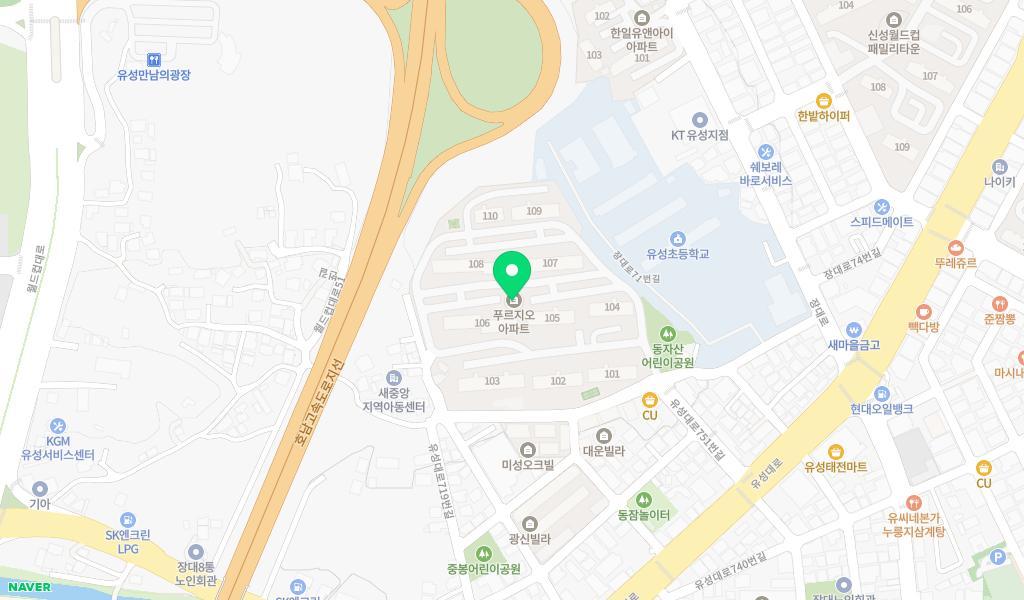 장대푸르지오어린이집 위치 지도