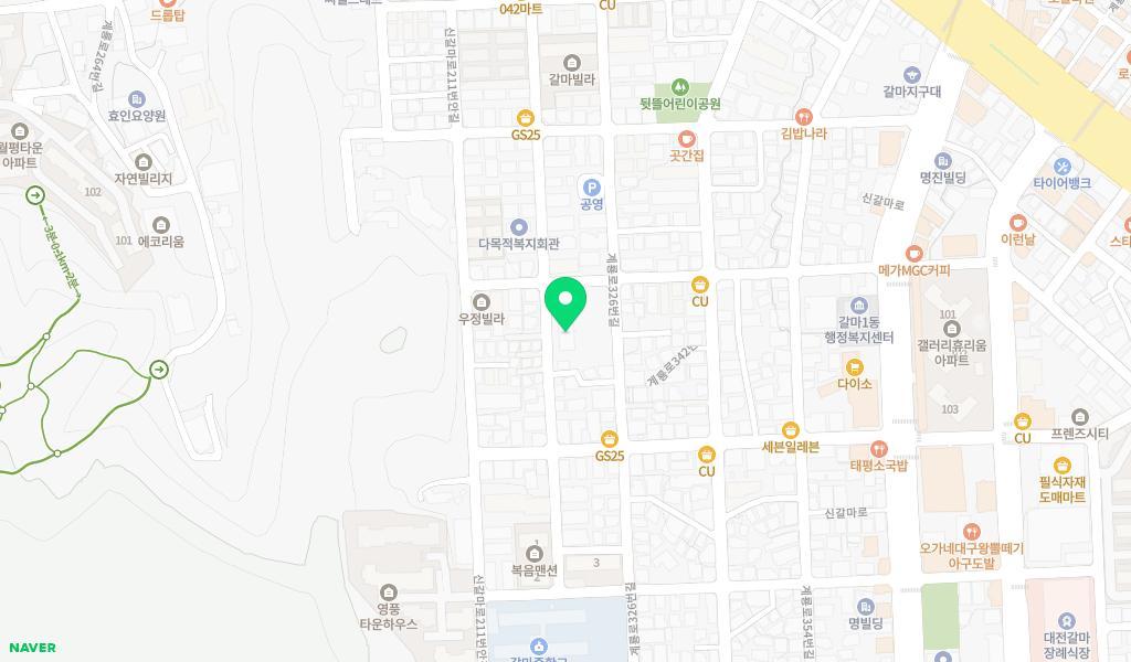 대전광역시갈마하나어린이집 위치 지도