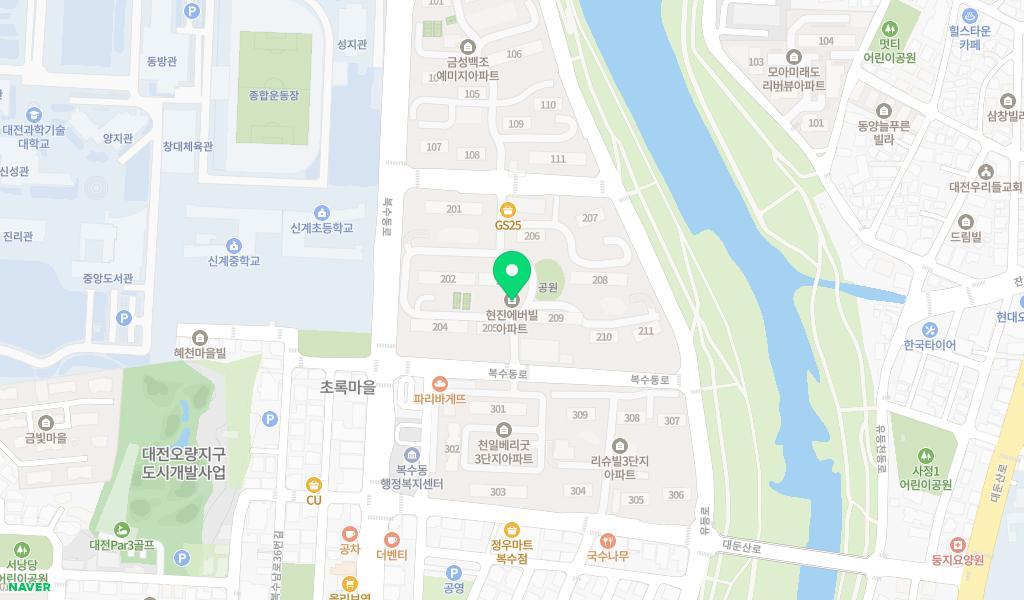 라온키즈어린이집 위치 지도