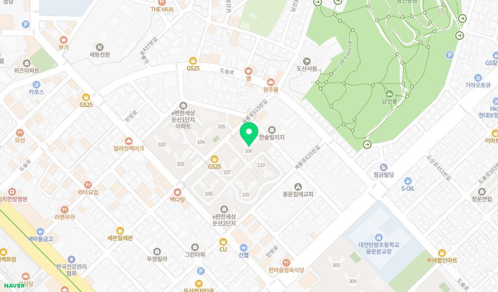 다우숲어린이집 위치 지도