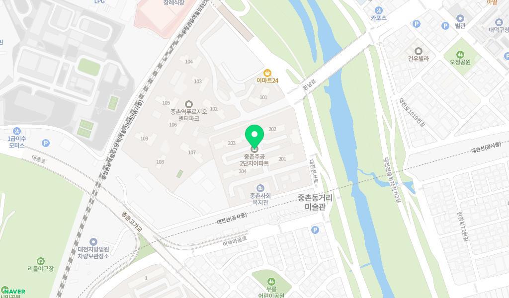 중촌사회복지관어린이집 위치 지도