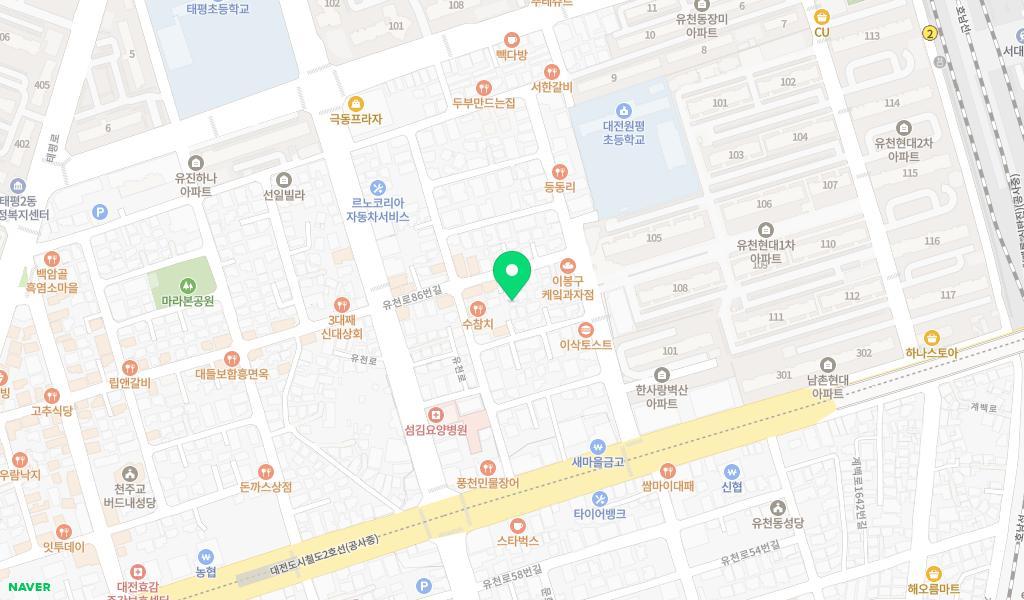 유천딩동댕어린이집 위치 지도