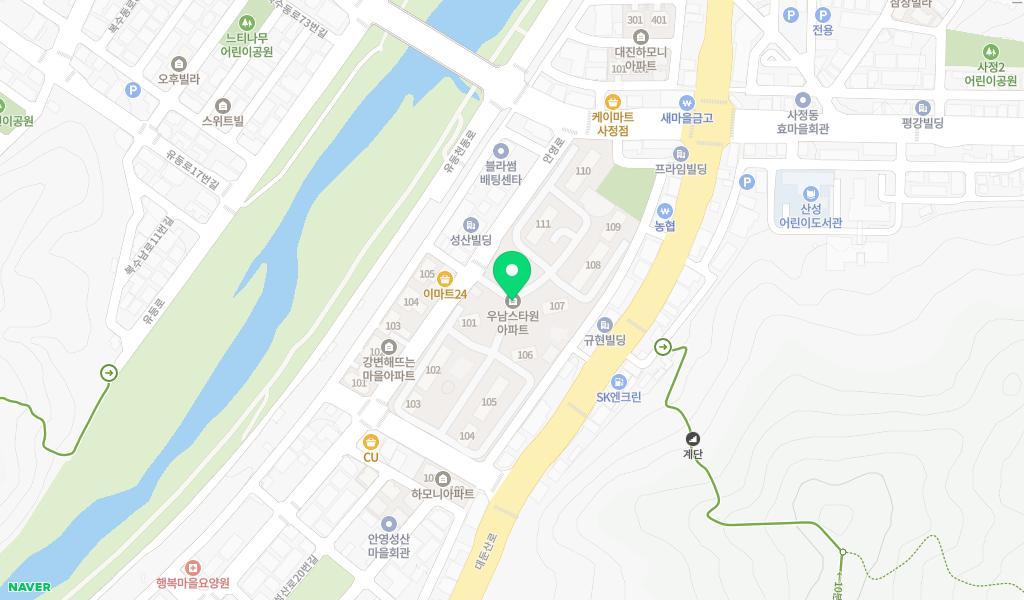 스타원어린이집 위치 지도