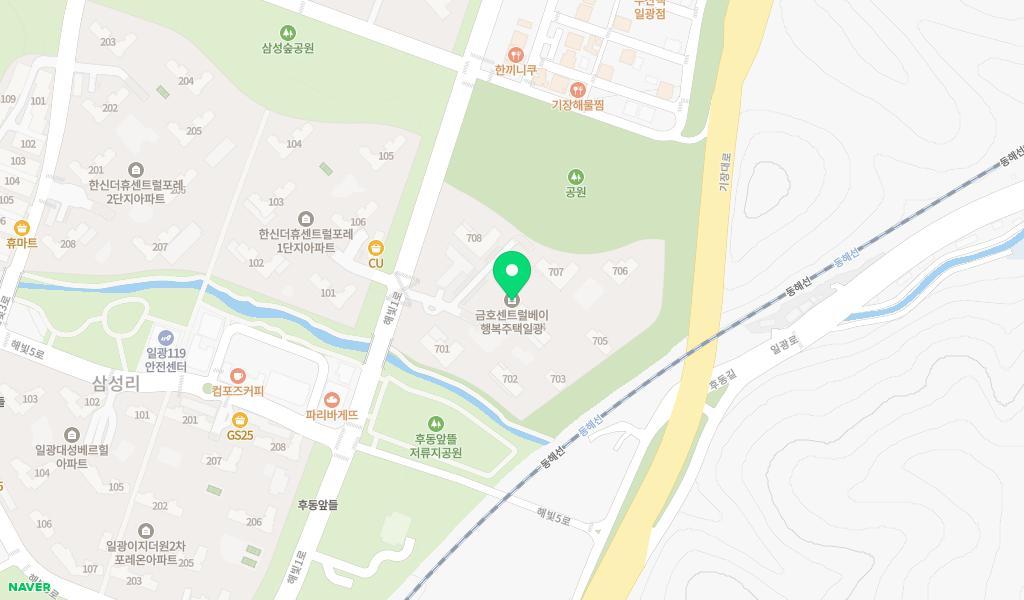 일광금호센트럴베이행복어린이집 위치 지도
