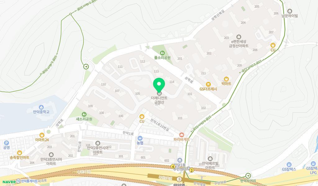금정산래디언트어린이집 위치 지도
