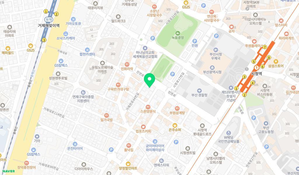 부산광역시청어린이집 위치 지도