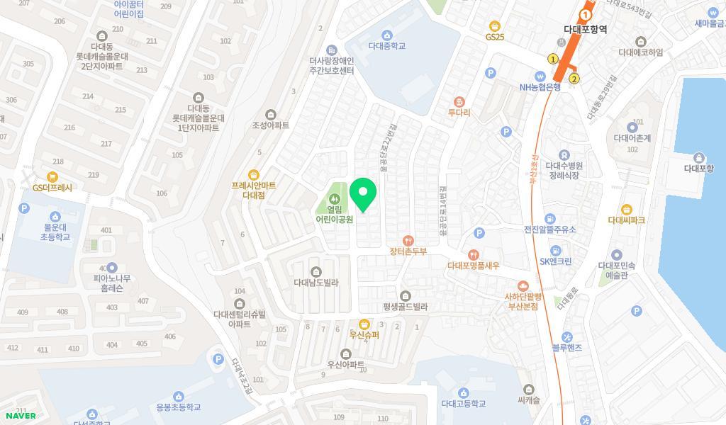 파란나라어린이집 위치 지도