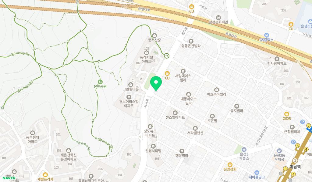 한독온천어린이집 위치 지도