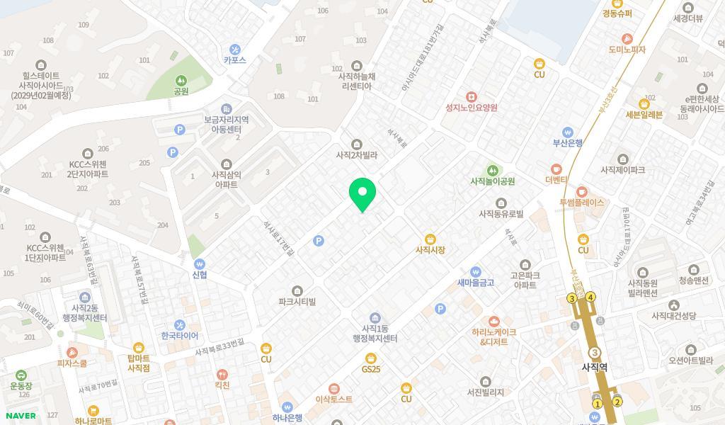 사직명랑어린이집 위치 지도