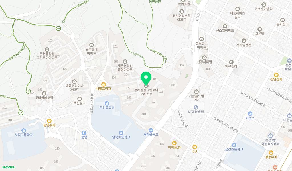 삼정포레스트어린이집 위치 지도