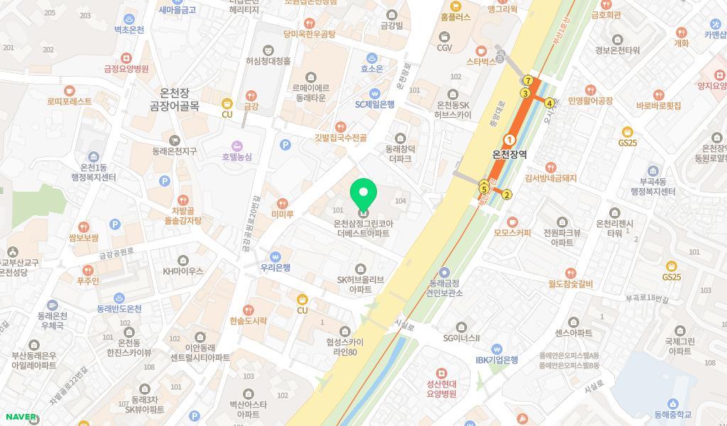 온천삼정더베스트어린이집 위치 지도