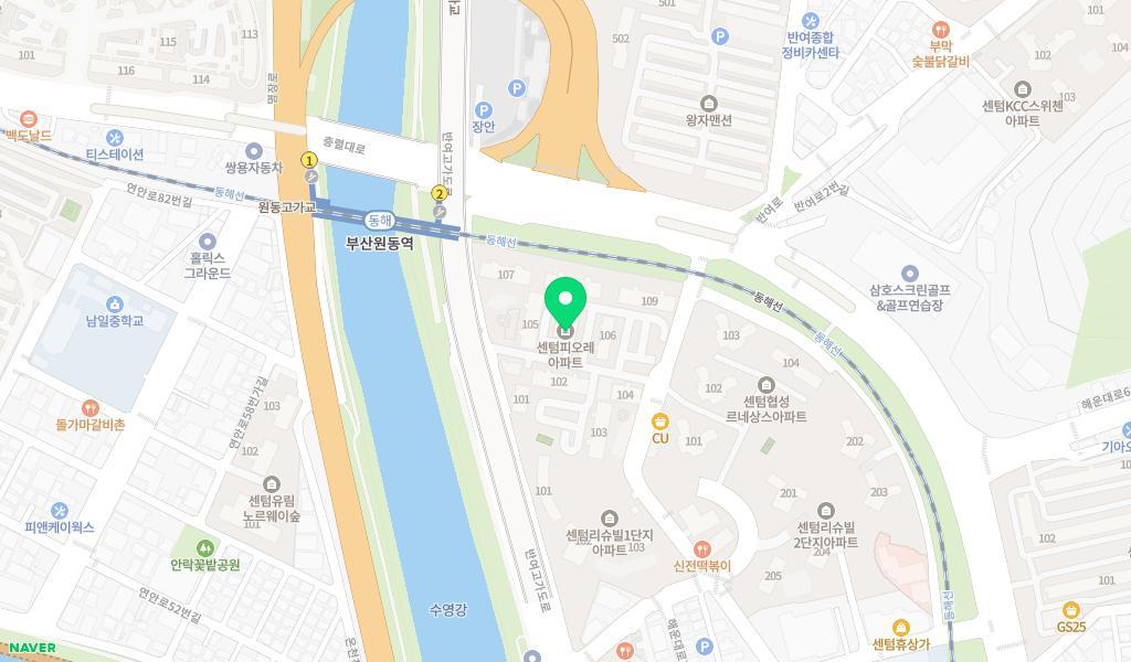 센텀피오레어린이집 위치 지도