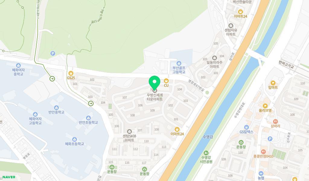 우방아이사랑어린이집 위치 지도