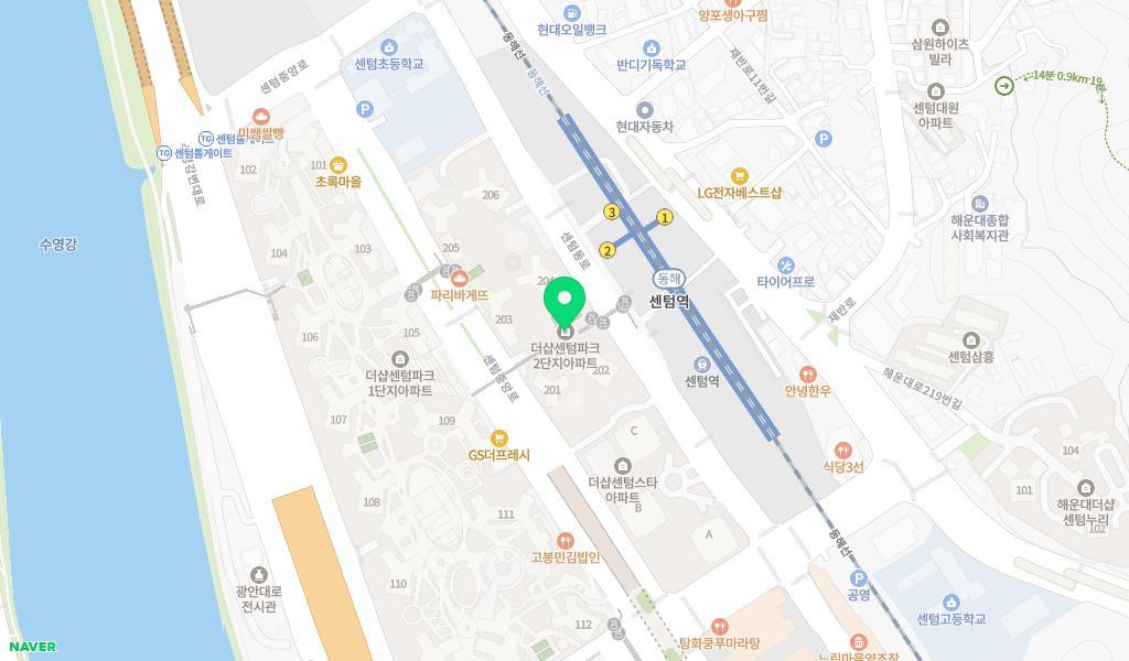 센텀리틀어린이집 위치 지도