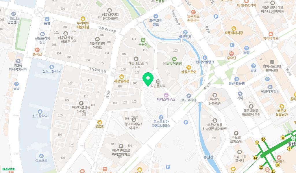 BNK해운대어린이집 위치 지도