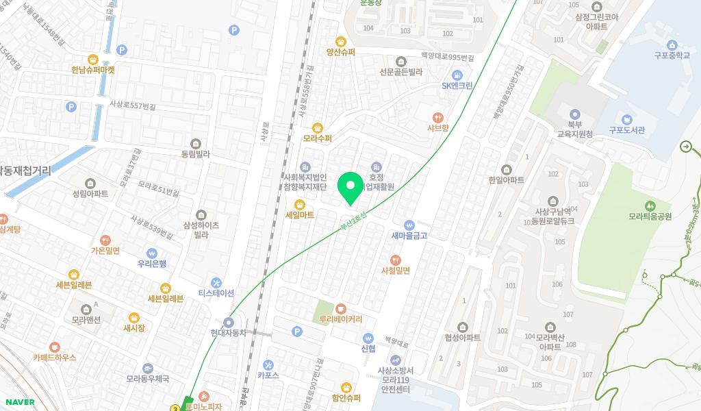 오즈어린이집 위치 지도