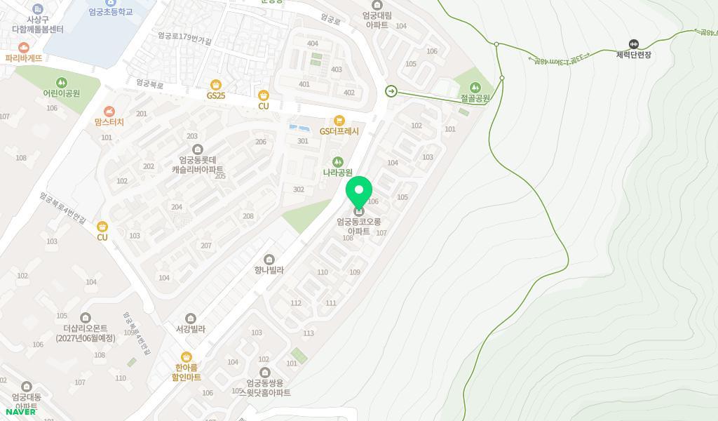 코오롱하늘채어린이집 위치 지도