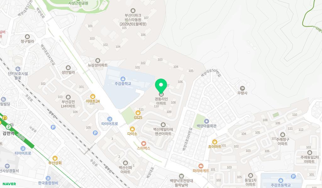 주례경동리인어린이집 위치 지도