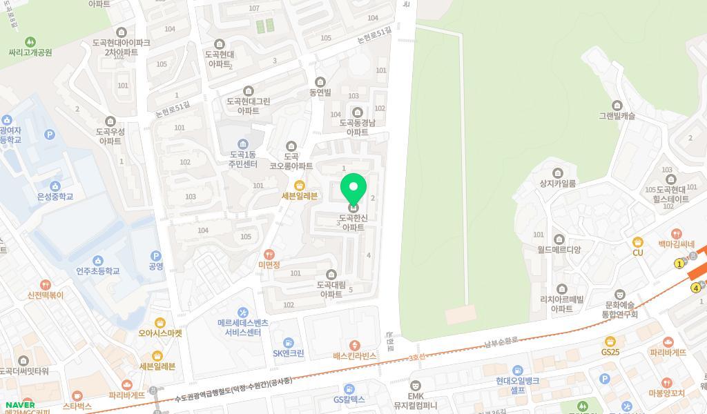 강남영재어린이집 위치 지도