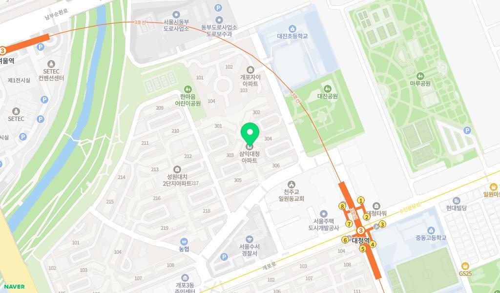 인성어린이집 위치 지도