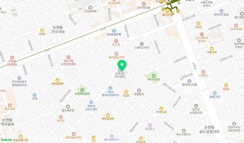 보미나어린이집 위치 지도