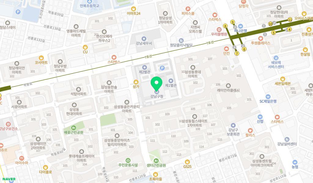 세곡나비어린이집 위치 지도