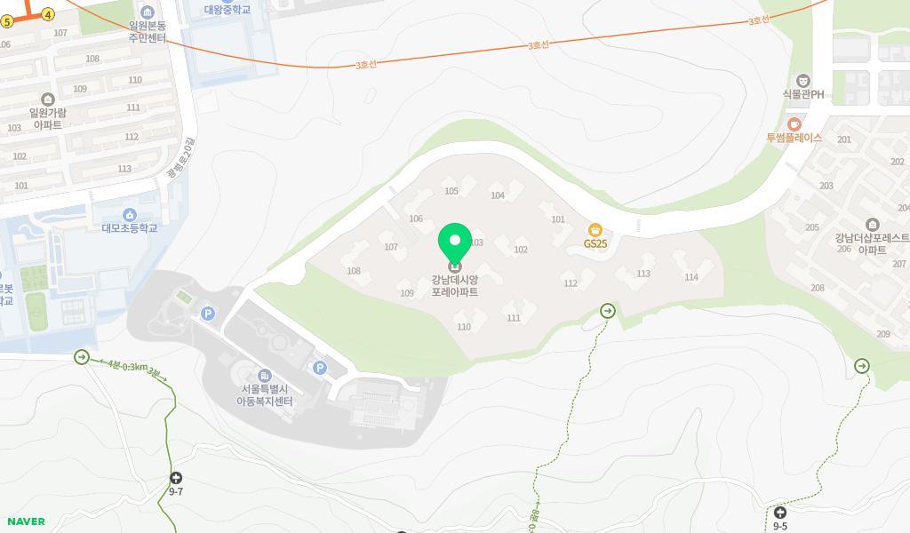 강남데시앙포레어린이집 위치 지도