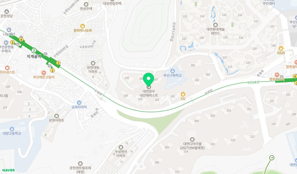 대연양우내안애어린이집 위치 지도